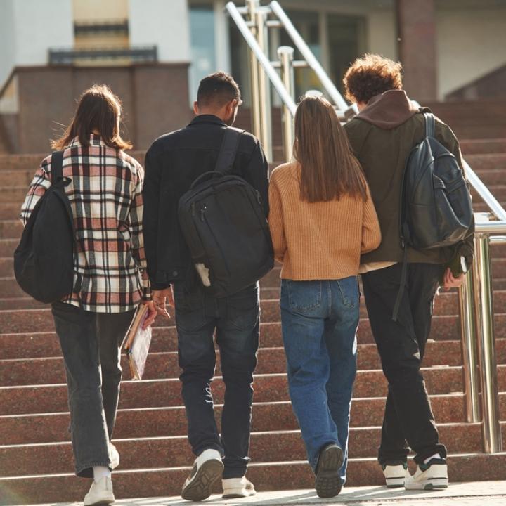 young people walking